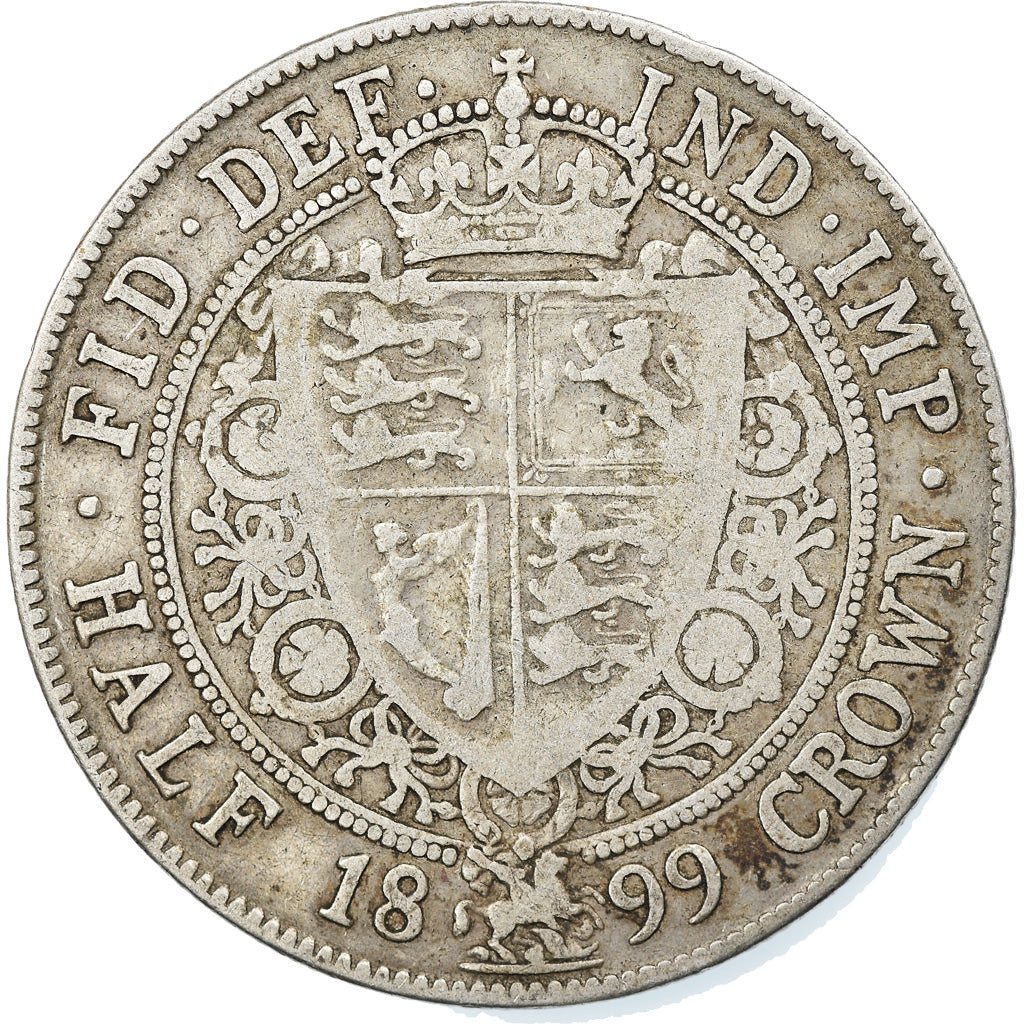 Coin, Great Britain, Victoria, 1/2 Crown, 1899, VF(20-25), Silver, KM:782