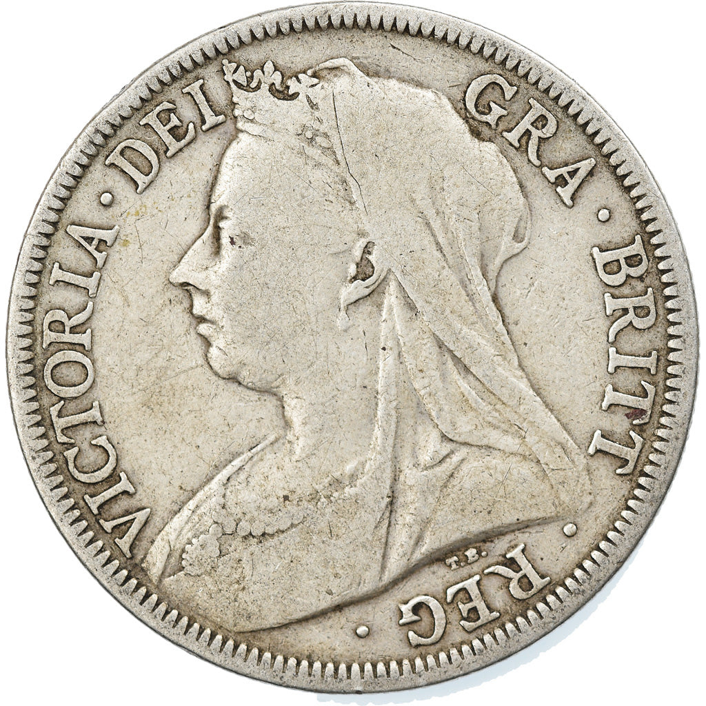 Coin, Great Britain, Victoria, 1/2 Crown, 1900, VF(20-25), Silver, KM:782