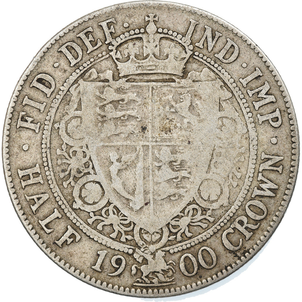 Coin, Great Britain, Victoria, 1/2 Crown, 1900, VF(20-25), Silver, KM:782