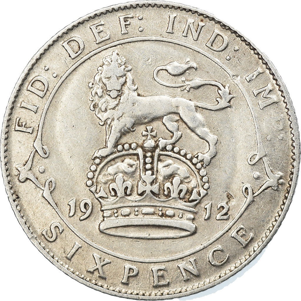 Münze, Großbritannien, George V, 6 Pence, 1912, SS, Silber, KM:815