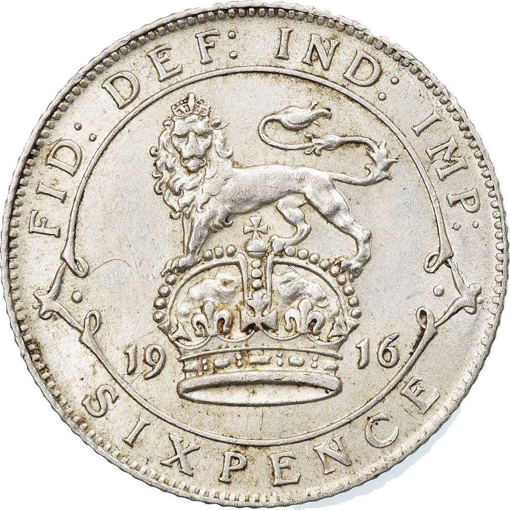 Monnaie, Grande-Bretagne, George V, 6 Pence, 1916, SUP, Argent, KM:815