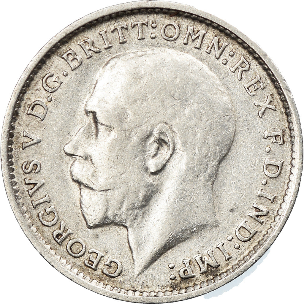 Coin, Great Britain, George V, 3 Pence, 1914, AU(55-58), Silver, KM:813