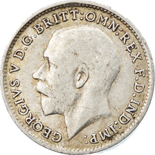 Coin, Great Britain, George V, 3 Pence, 1916, VF(30-35), Silver, KM:813