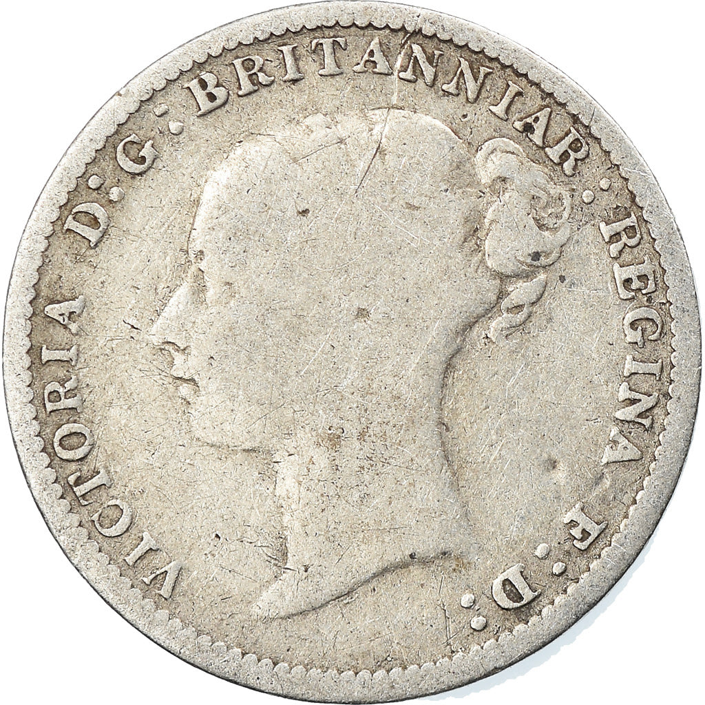 Coin, Great Britain, Victoria, 3 Pence, 1886, VF(20-25), Silver, KM:730