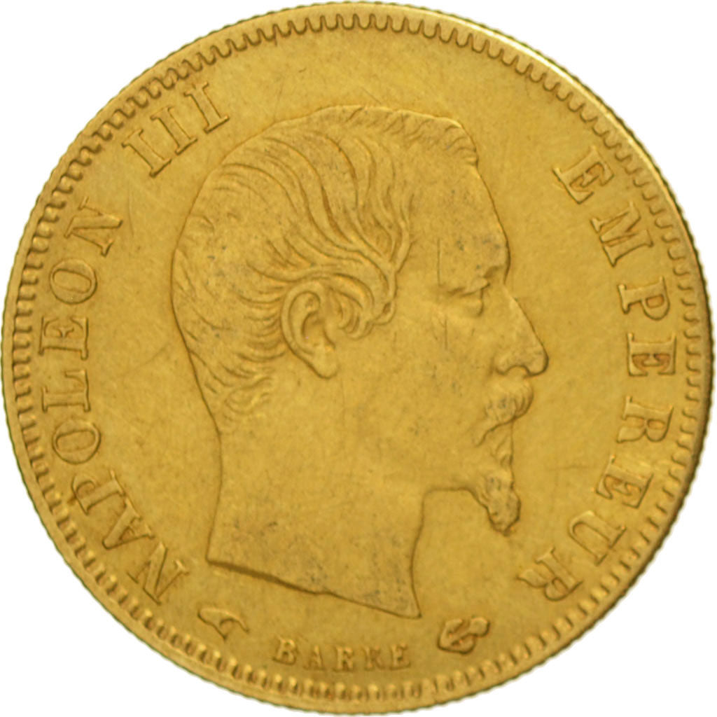 France, Napoleon III, 5 Francs, 1858, Paris, TB+, Or, KM:787.1, Gadoury 1001