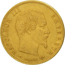 France, Napoleon III, 5 Francs, 1858, Paris, TB+, Or, KM:787.1, Gadoury 1001