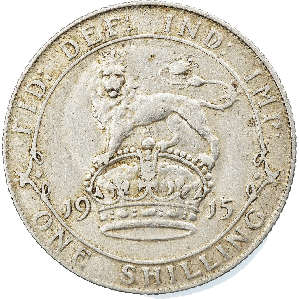 Coin, Great Britain, George V, Shilling, 1915, AU(55-58), Silver, KM:816