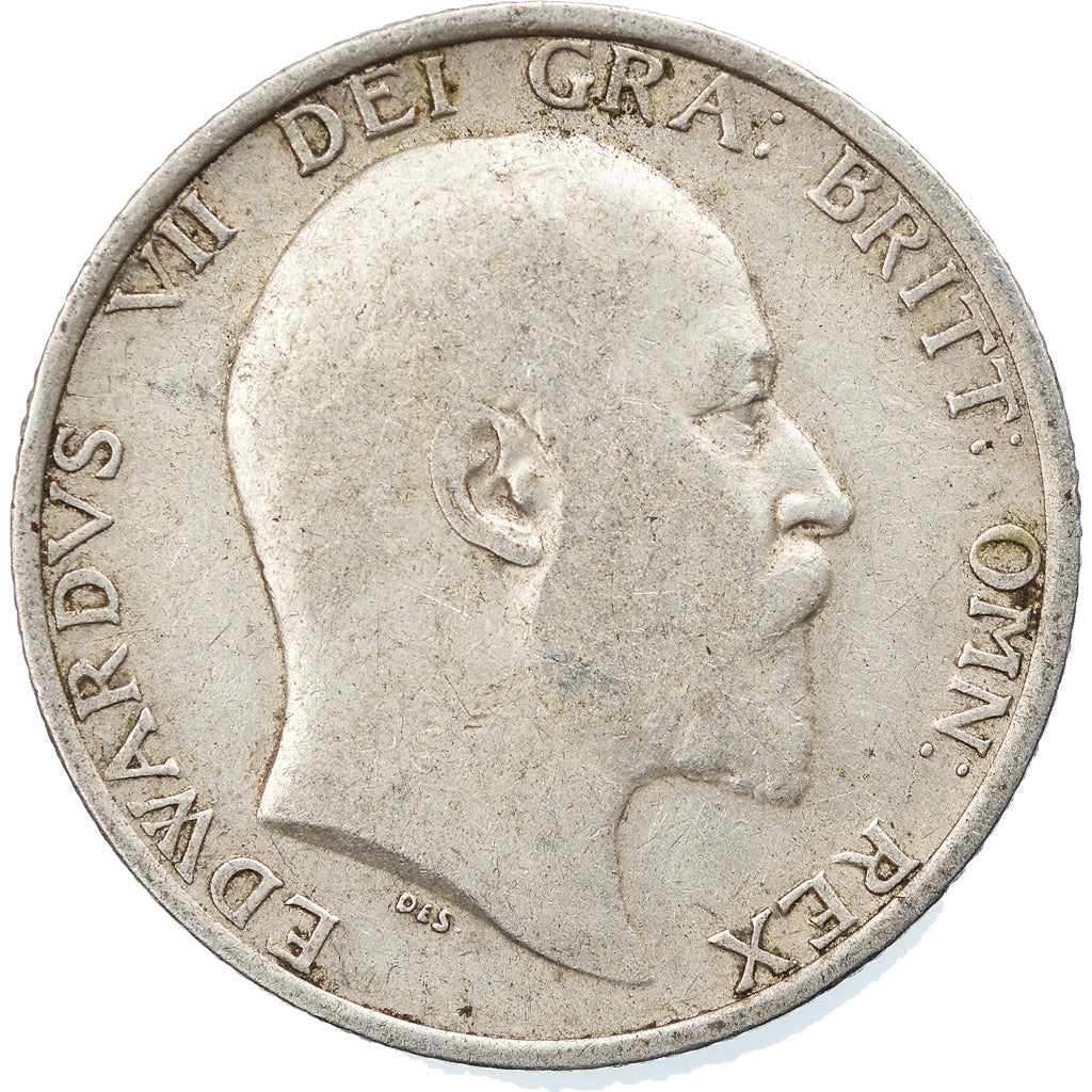 Coin, Great Britain, Edward VII, Shilling, 1910, EF(40-45), Silver, KM:800