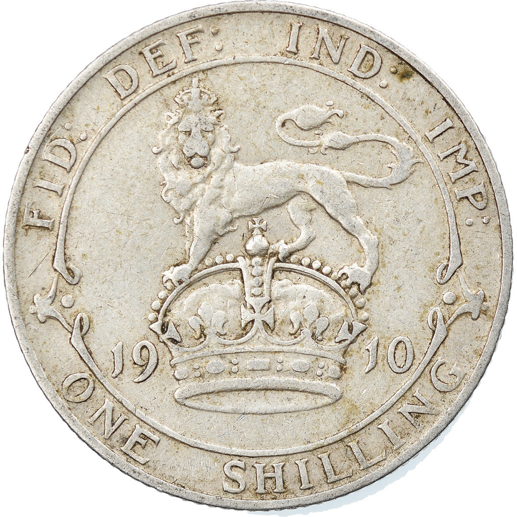 Coin, Great Britain, Edward VII, Shilling, 1910, EF(40-45), Silver, KM:800
