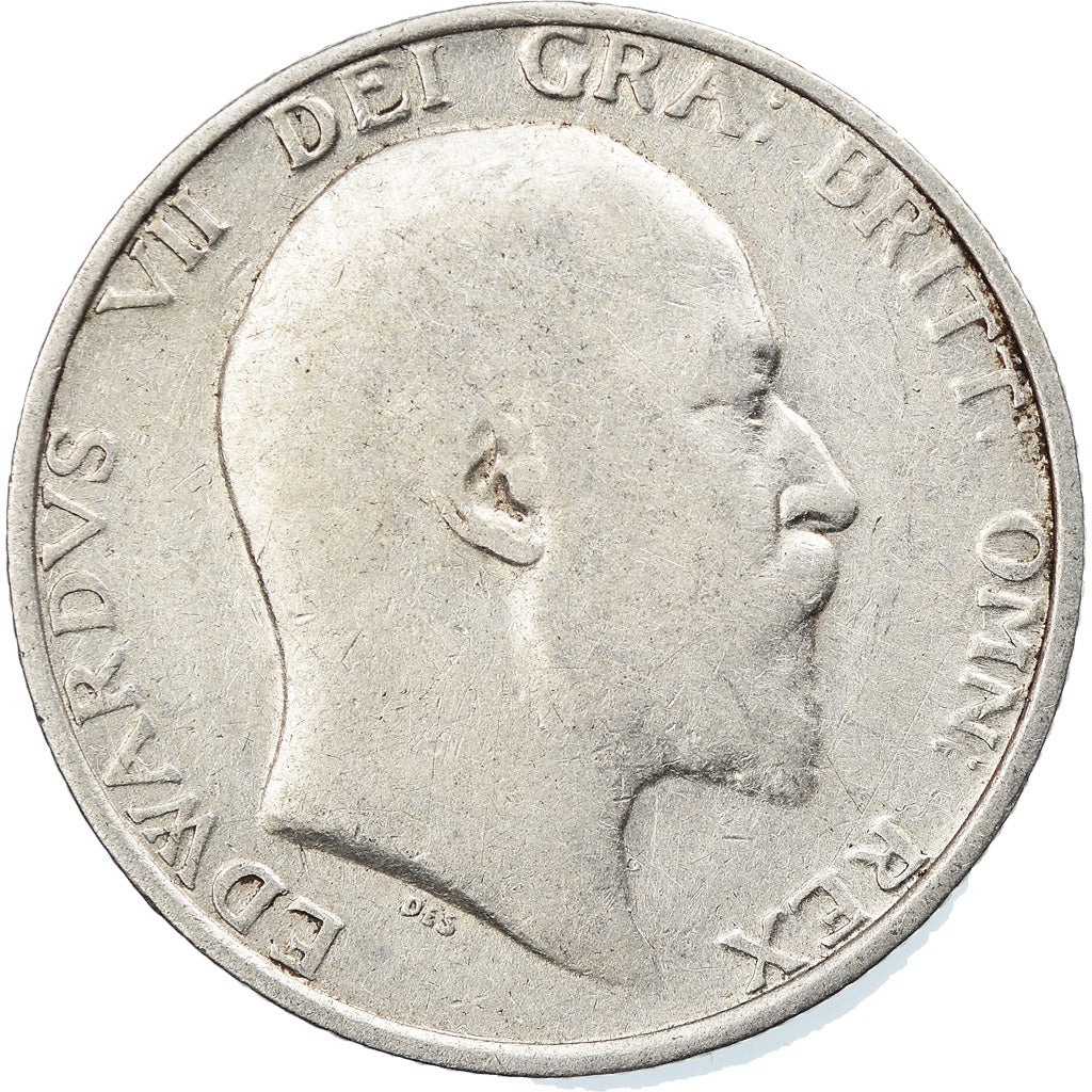 Coin, Great Britain, Edward VII, Shilling, 1910, EF(40-45), Silver, KM:800