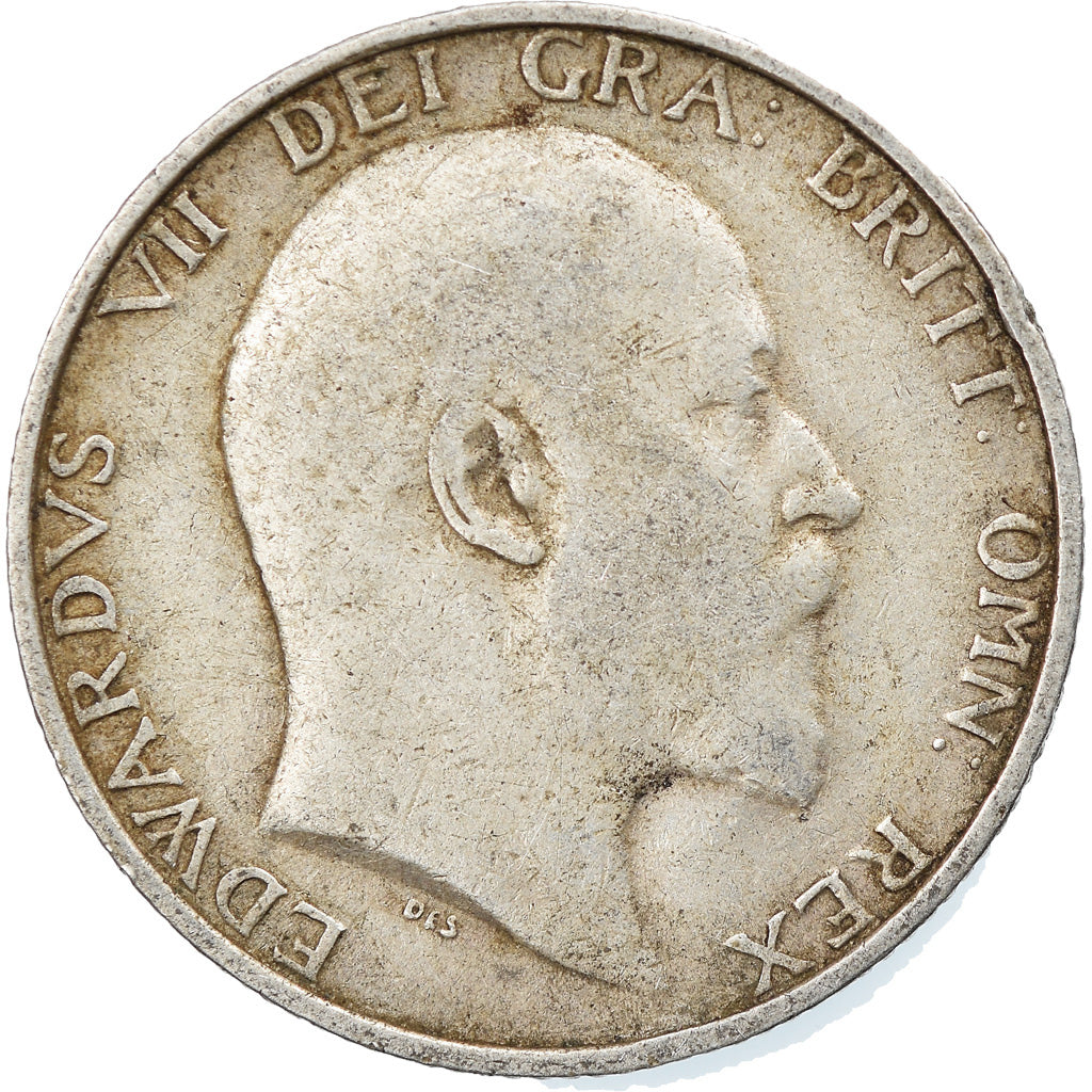 Coin, Great Britain, Edward VII, Shilling, 1910, EF(40-45), Silver, KM:800