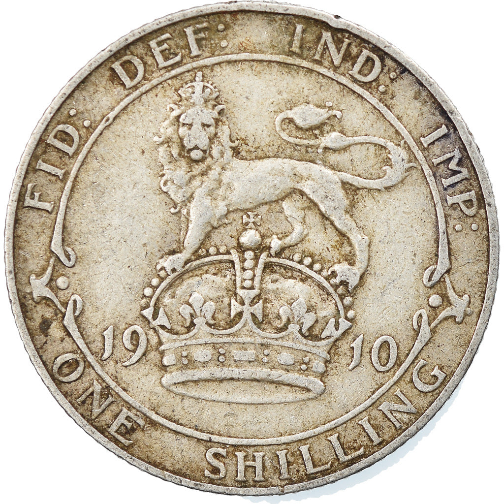 Coin, Great Britain, Edward VII, Shilling, 1910, EF(40-45), Silver, KM:800