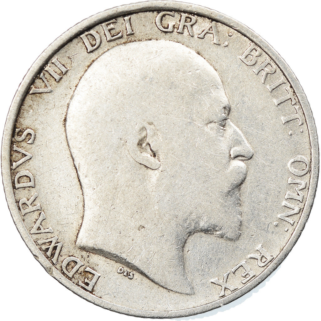 Coin, Great Britain, Edward VII, Shilling, 1910, VF(30-35), Silver, KM:800