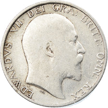 Coin, Great Britain, Edward VII, Shilling, 1910, VF(30-35), Silver, KM:800