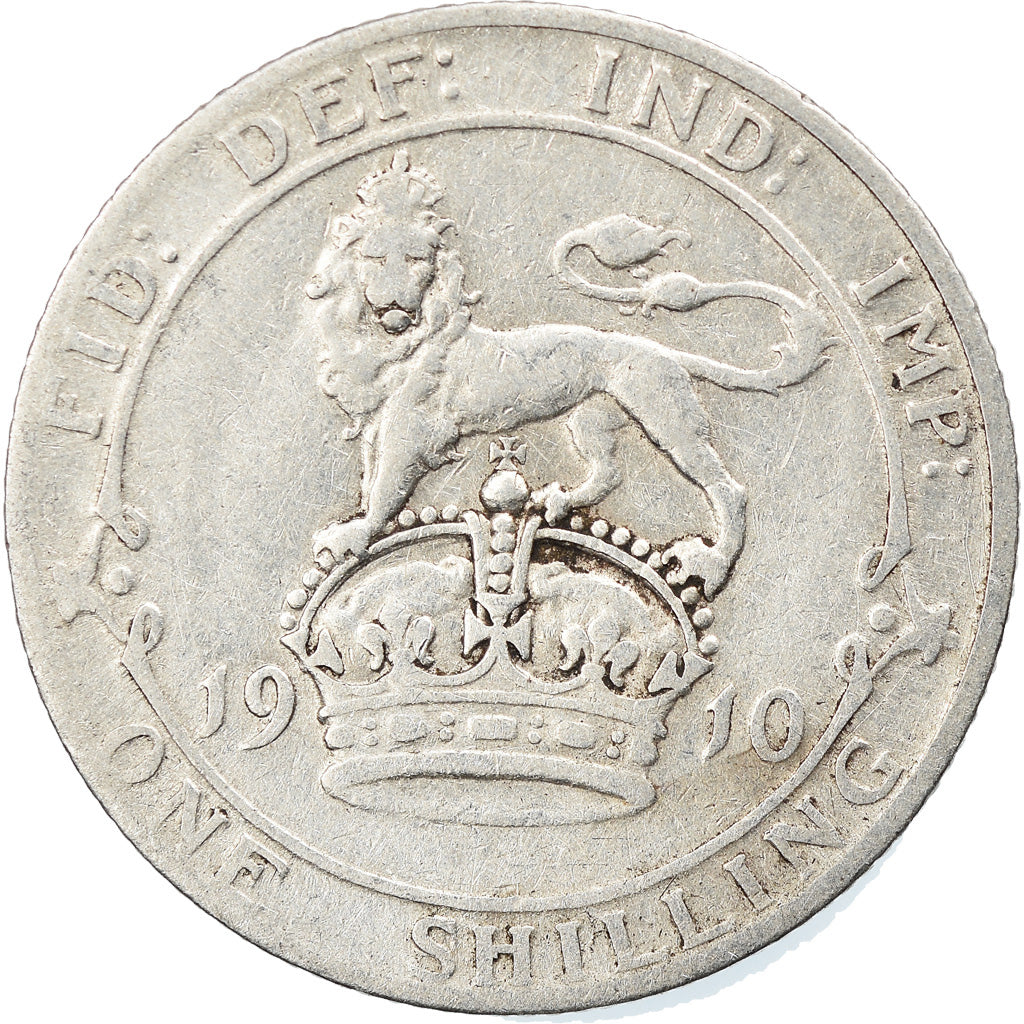 Coin, Great Britain, Edward VII, Shilling, 1910, VF(30-35), Silver, KM:800