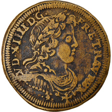France, Token, Louis XIV, Nuremberg, Wolf. Laufer, History, VF(30-35), Brass