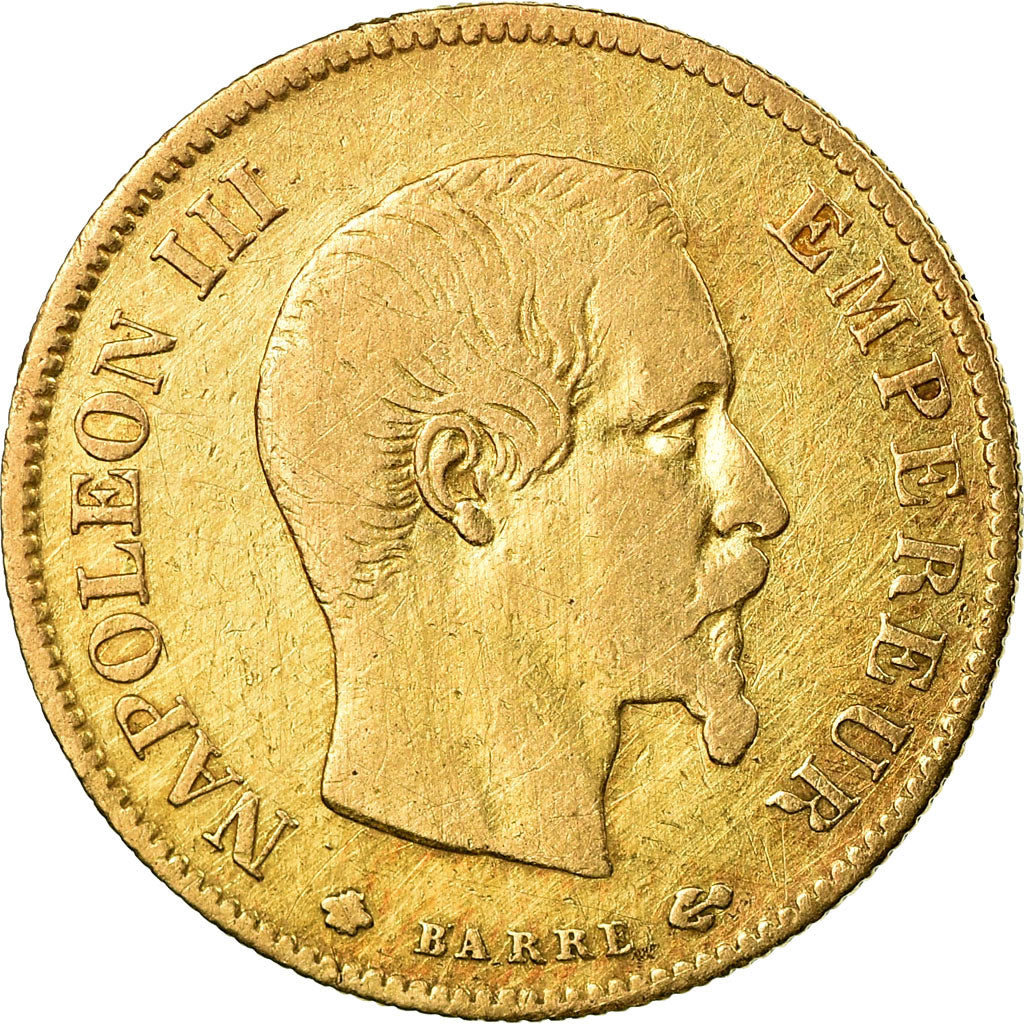 Moneda, Francia, Napoleon III, Napoléon III, 10 Francs, 1860, Strasbourg, BC+