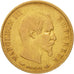 Francia, Napoleon III, 10 Francs, 1858, Paris, BC+, Oro, KM:784.3