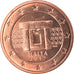 Malta, 2 Euro Cent, 2017, MS(65-70), Copper Plated Steel, KM:New