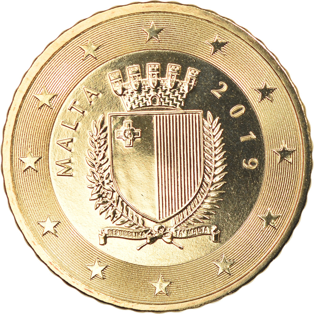 Malta, 50 Euro Cent, 2019, FDC, Latón, KM:New