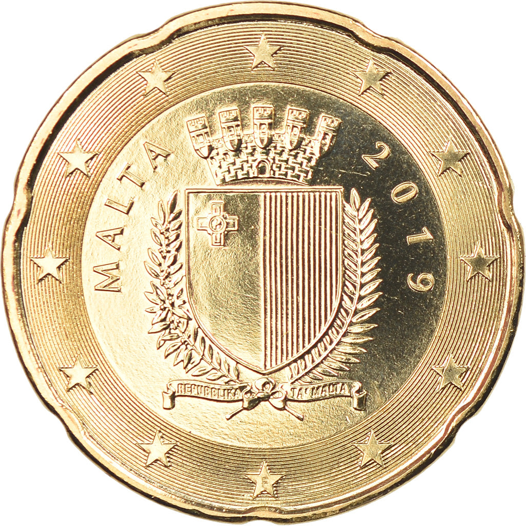 Malta, 20 Euro Cent, 2019, FDC, Tin, KM:New