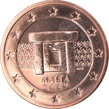 Malta, 2 Euro Cent, 2019, MS(65-70), Copper Plated Steel, KM:New