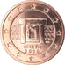 Malta, Euro Cent, 2019, MS(65-70), Copper Plated Steel, KM:New