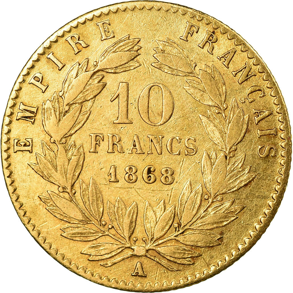 Monnaie, France, Napoleon III, Napoléon III, 10 Francs, 1868, Paris, TTB, Or