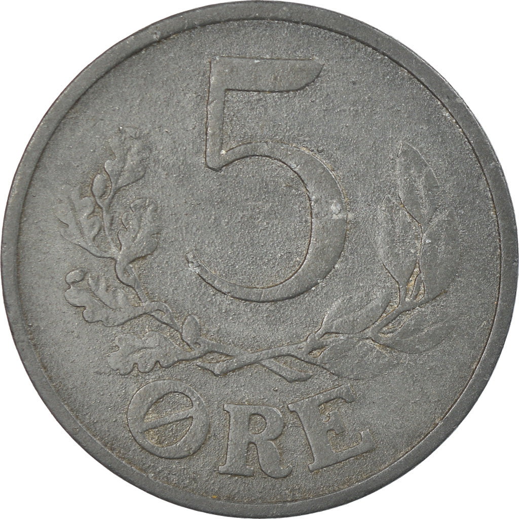 Monnaie, Danemark, Christian X, 5 Öre, 1943, Copenhagen, TTB, Zinc, KM:834a