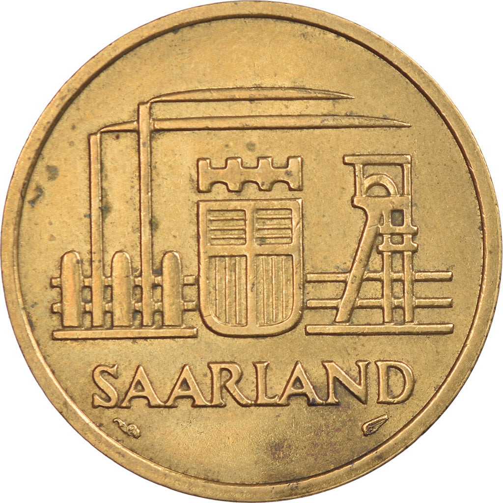 Coin, SAARLAND, 50 Franken, 1954, Paris, EF(40-45), Aluminum-Bronze, KM:3