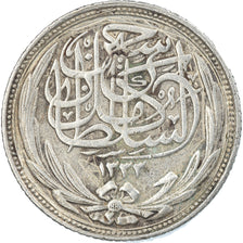 Coin, Egypt, Hussein Kamil, 2 Piastres, 1917/AH1335, EF(40-45), Silver, KM:317.1