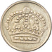Moneta, Svezia, Gustaf VI, 25 Öre, 1952, BB, Argento, KM:824