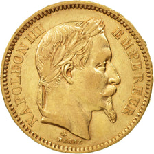 Coin, France, Napoleon III, Napoléon III, 20 Francs, 1862, Paris, AU(50-53)