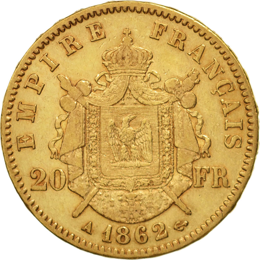 Monnaie, France, Napoleon III, Napoléon III, 20 Francs, 1862, Paris, TTB+, Or