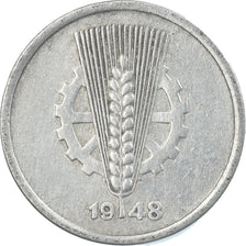 Coin, GERMAN-DEMOCRATIC REPUBLIC, 5 Pfennig, 1948, Berlin, EF(40-45), Aluminum