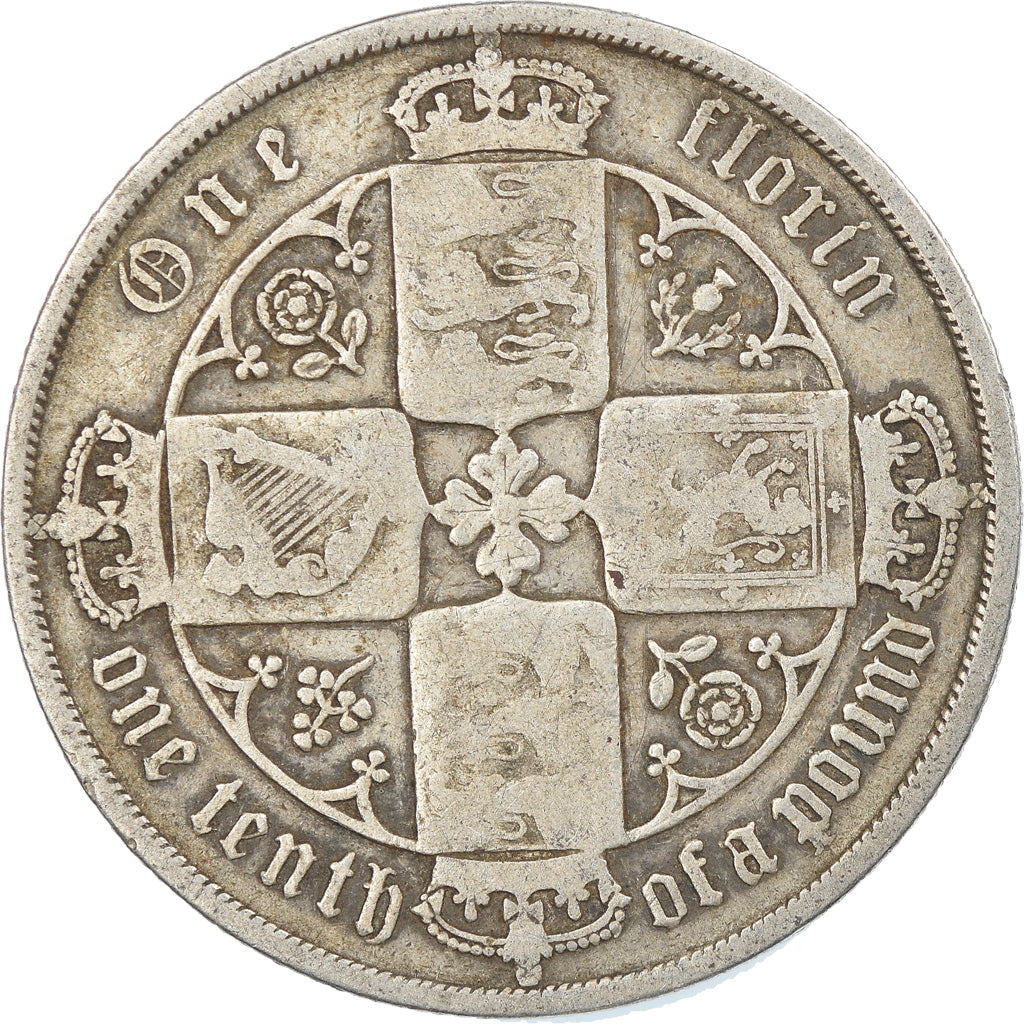 Münze, Großbritannien, Victoria, Florin, Two Shillings, 1886, London, SGE+