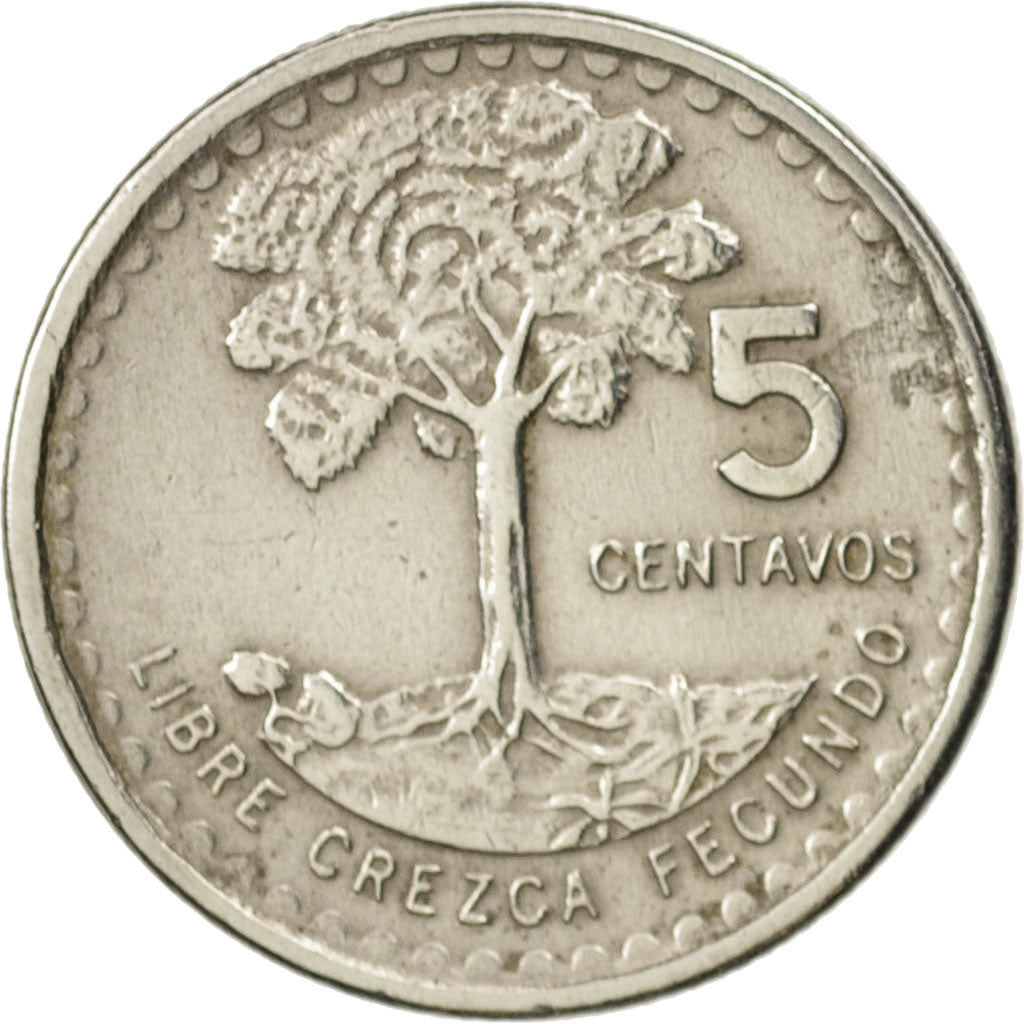 Guatemala, 5 Centavos, 1971, AU(50-53), Copper-nickel, KM:270