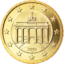 GERMANY - FEDERAL REPUBLIC, 10 Euro Cent, 2013, Hambourg, MS(63), Brass, KM:254