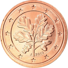 GERMANY - FEDERAL REPUBLIC, 2 Euro Cent, 2013, Hamburg, MS(63), Copper Plated