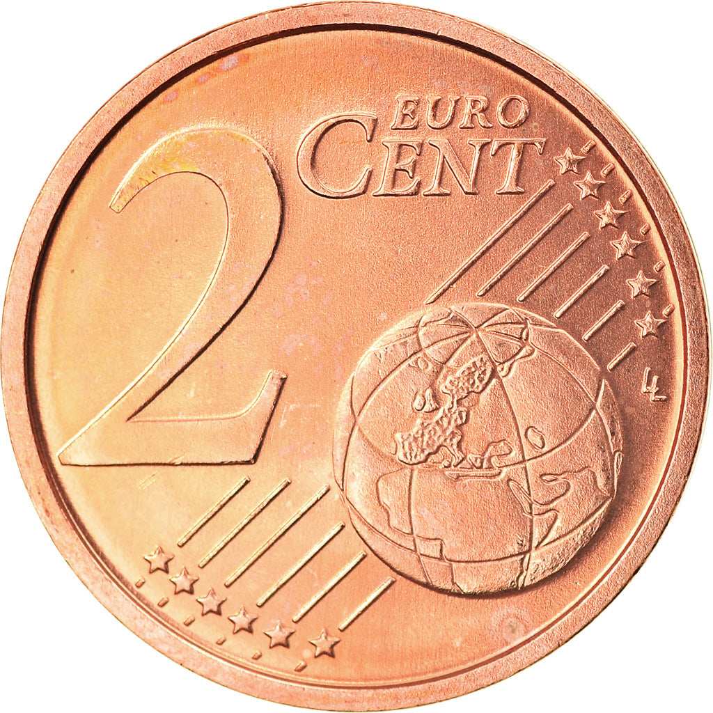 GERMANY - FEDERAL REPUBLIC, 2 Euro Cent, 2013, Hamburg, MS(63), Copper Plated