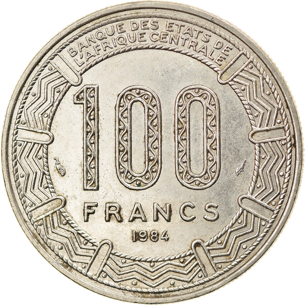 Coin, Chad, 100 Francs, 1984, EF(40-45), Nickel, KM:3