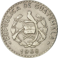 Guatemala, 25 Centavos, 1968, AU(50-53), Copper-nickel, KM:269
