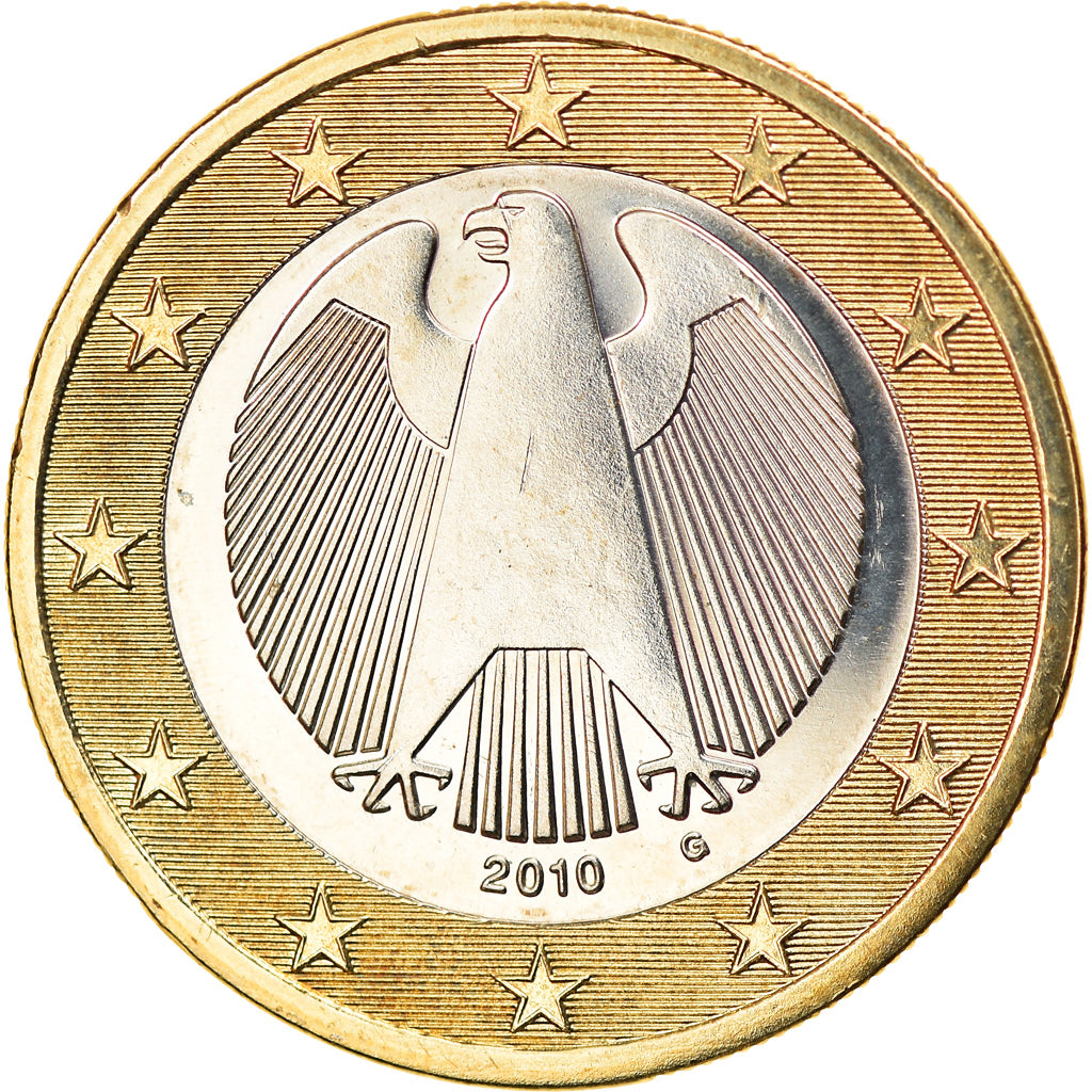 GERMANY - FEDERAL REPUBLIC, Euro, 2010, Karlsruhe, MS(63), Bi-Metallic, KM:257