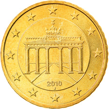 GERMANY - FEDERAL REPUBLIC, 50 Euro Cent, 2010, Hambourg, MS(63), Brass, KM:256