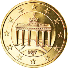 GERMANY - FEDERAL REPUBLIC, 50 Euro Cent, 2017, Munich, MS(65-70), Brass, KM:New
