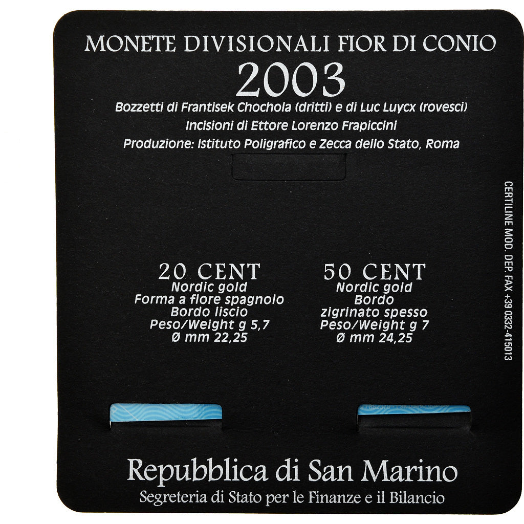 San Marino, Set, SET Euro cent, 2003, FDC, n.v.t.