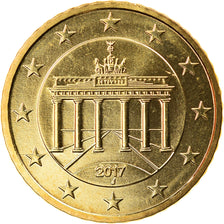 GERMANY - FEDERAL REPUBLIC, 50 Euro Cent, 2017, Hambourg, MS(63), Brass, KM:New