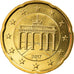 GERMANY - FEDERAL REPUBLIC, 20 Euro Cent, 2017, Hambourg, MS(63), Brass, KM:New