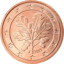 GERMANY - FEDERAL REPUBLIC, 5 Euro Cent, 2017, Hambourg, MS(63), Copper Plated