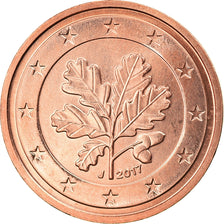 GERMANY - FEDERAL REPUBLIC, 2 Euro Cent, 2017, Hamburg, MS(63), Copper Plated